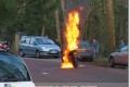 Une moto flammes retour Touquet