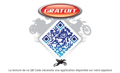 Le QR Code pour télécharher l'Application IPhone officielle du Salon de la Moto by Le Repaire des Motards