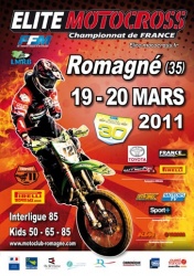 Affiche Championnat de France Elite MX - 19 et 20 mars à Romagné