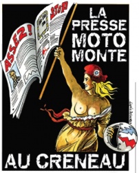 La presse moto monte au créneau (c) illustration : Vivant