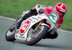 Jacques Cornu sur la Honda NSR/Lucky Strike à Francorchamps en 1989