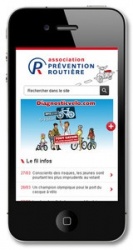 Un site internet mobile pour l'association Prévention Routière