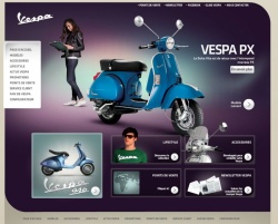 Un nouveau site internet pour les scooters Vespa