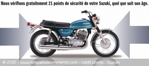 21 points de sécurité sont vérifiés sur toutes les Suzuki