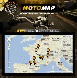 Une application pour identifier les points dangereux à moto