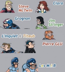 Les personnages de la BD Steve McTwin