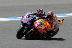 MotoGP Jerez dépassement de Marquez sur Lorenzo