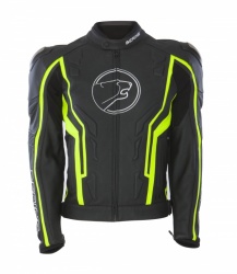 Blouson cuir Bering Flash coloris noir et fluo