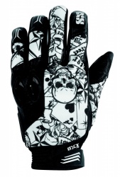 Gants textile IXS Full House noir-blanc