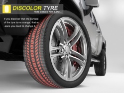 Discolor Tyre, un pneu qui change de couleur selon l'usure