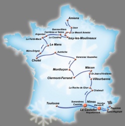 Parcours de la 6ème Hivernale Moto Journal