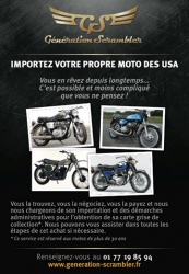 Un service d'importation de motos US à l'atelier Génération Scrambler