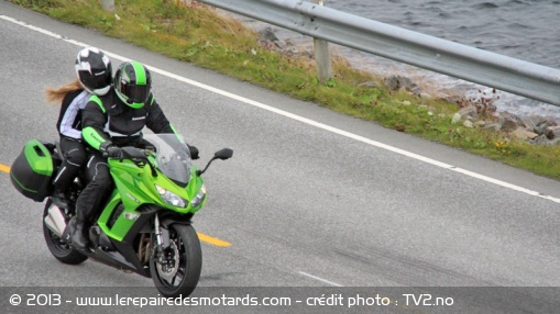 Les photos volées de la Kawasaki Z1000 SX 2014 - Crédit photo : TV2.no