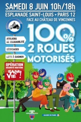 Opération 100% 2 roues motorisés à l'Esplanade Saint-Louis