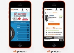 Allopneus.com sur smartphone