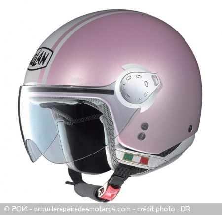 Casque jet Nolan N20 traffic rose