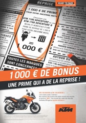 Promos KTM : 1000¤ de reprise