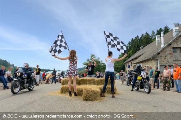 Les participants se sont également affronter sur des sprints dans une ambiance vintage