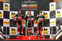 Podium WSBK : victoire Rea à Aragon