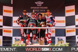 WSBK : podium et victoire pour Sykes