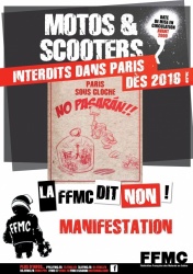 Manif FFMC contre interdiction circulation 2-roues ville