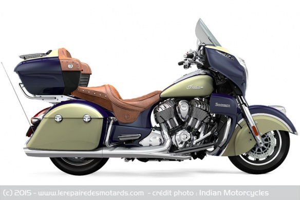 Indian Roadmaster Springfield Blue and Ivory Cream