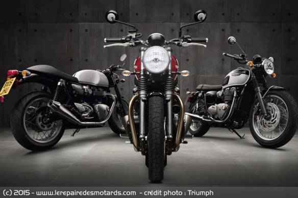 Gamme Triumph Bonneville avec les bonnies