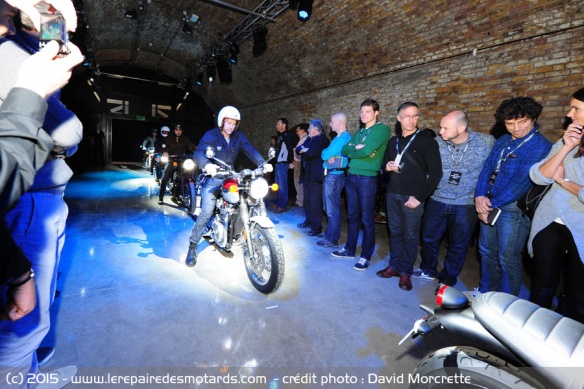 Présentation presse de la Triumph Bonneville au Bike Shed