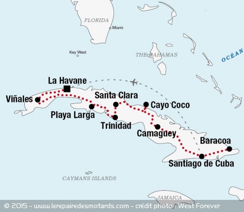 Le parcours du Cuba Libre Tour