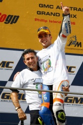 Jorge Martinez Aspar et Alvaro Bautista lors du titre mondial de 2006