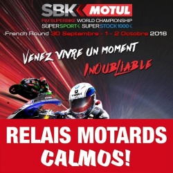 Les relais Calmos pour le WSBK de Magny-Cours