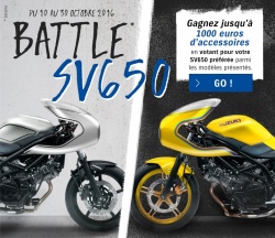 Battle SV650 : 1000 euros d'accessoires à gagner