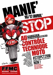 Manifestation anti contrôle technique moto