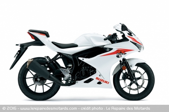 Suzuki GSX-R125 ABS, en blanc