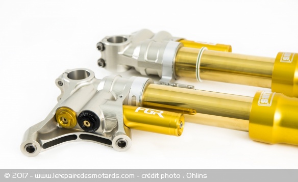 Fourche racing Ohlins FGR 300 et ses nombreux réglages