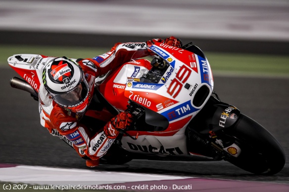 Jorge Lorenzo sur la Ducati Desmosedici