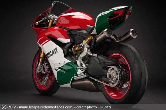 Vue arrière Ducati 1299 Panigale R Final Edition