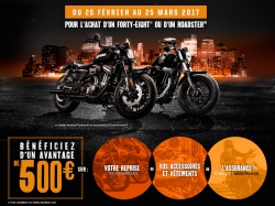 500€ d'avantage sur les Harley-Davidson Dark Custom