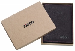 Porte passeport Zippo en cuir