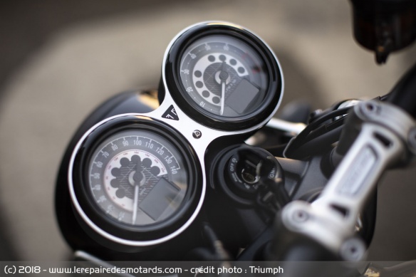 Instrumentation de la Triumph Speed Twin