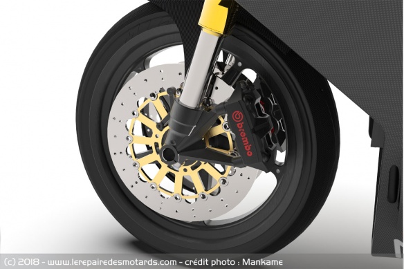 Etriers et disques Brembo équipement la Mankame