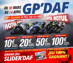 Promo GP'Daf : jusqu'à 100 € de remise