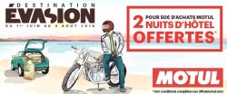 Promo Motul : 2 nuits d'hôtel offertes