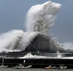 Le Japon balayé par un typhon - crédit photo : DR