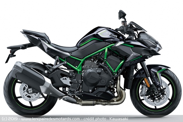 Kawasaki Z H2 à cadre vert