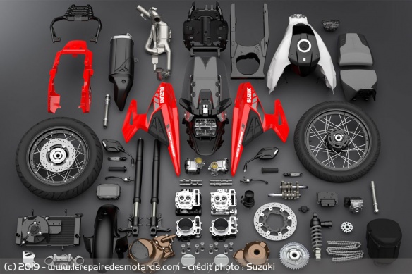 Le V-Strom 1050 à nu