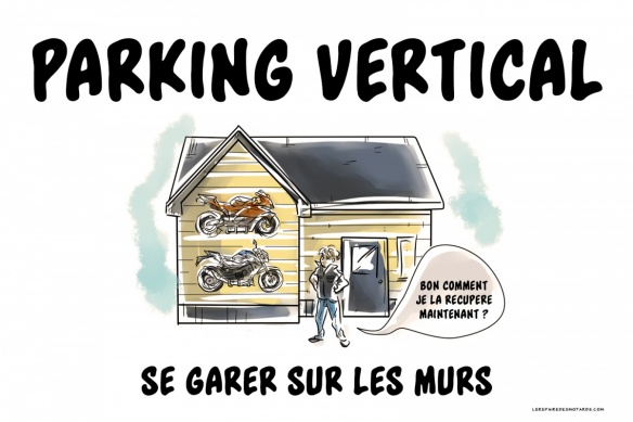 Parking vertical : garer sa moto sur un mur