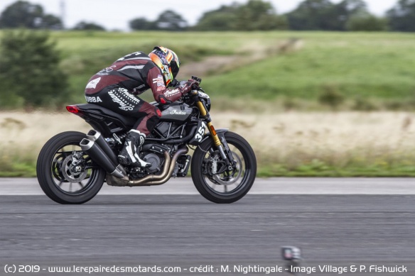 Bubba Myers a également battu deux records de vitesse dans la catégorie V-Twin stock de moins de 1.350 cm3