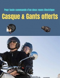 Casque et gants offerts pour un achat de deux-roues