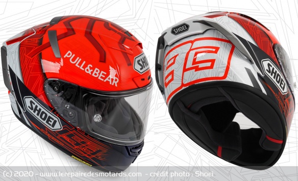 Le design 2021 du Shoei de Marquez